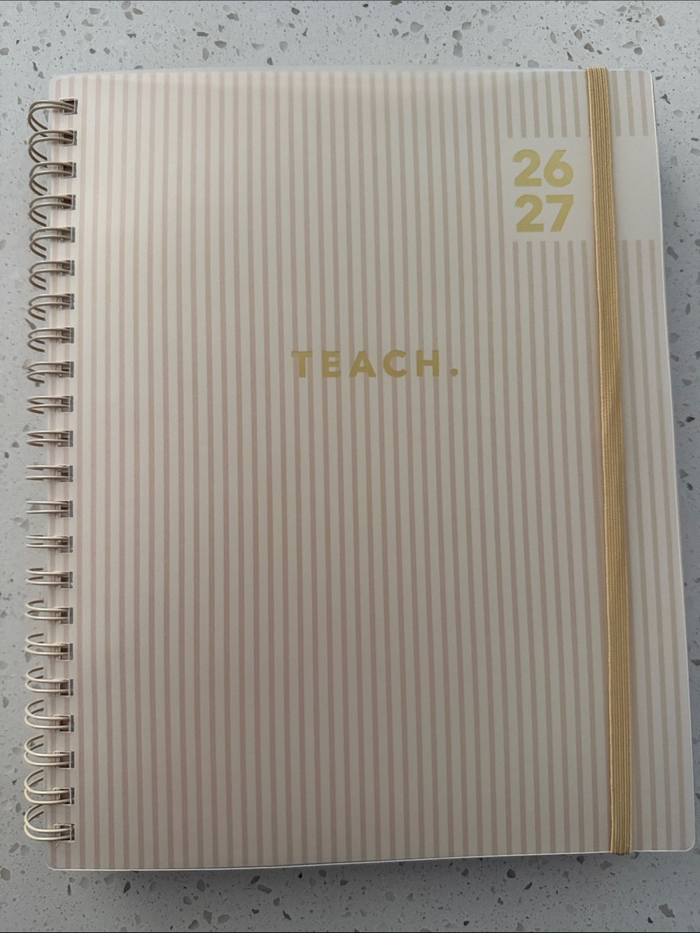 Penbrook Teacher Planner 2026-2027 - Cream & Gold